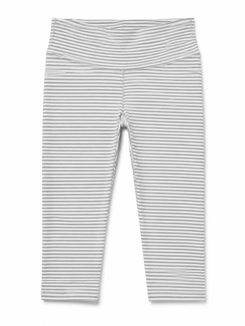 MPG gently worn gray/white striped cropped legging